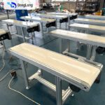 White PVC Belt Conveyor With Aluminum Profile Frame - Conveyor System