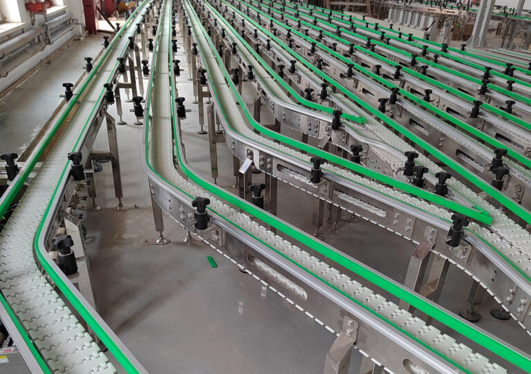 Flexible chain conveyor line